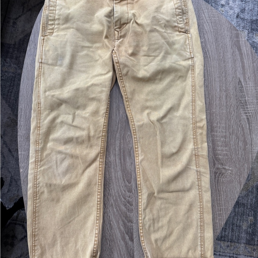 Tan Classic Straight-Leg Chinos